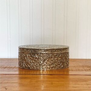 Silver plated jewelry box